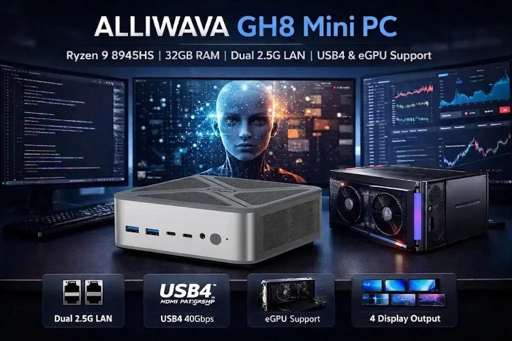 ALLIWAVA GH8 Mini PC: The Ultimate Compact AI Workstation ALLIWAVA Mini PC | Smart Computing, Compact Power